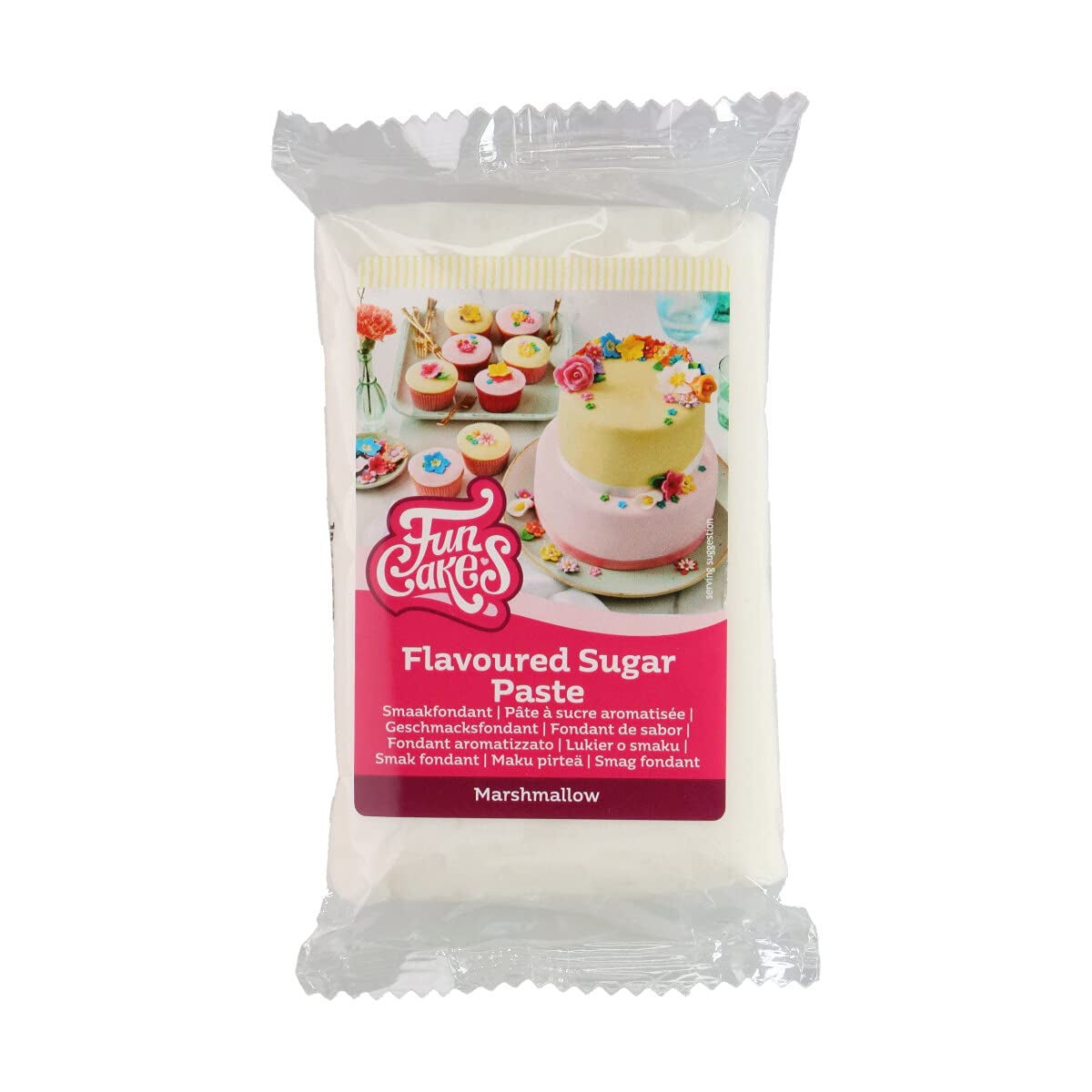 Fondant Funcakes Sabor Merengue: Fácil de usar, liso, flexible, suave y maleable, perfecto para decorar tartas, kosher y sin gluten. 1 kilogramo
