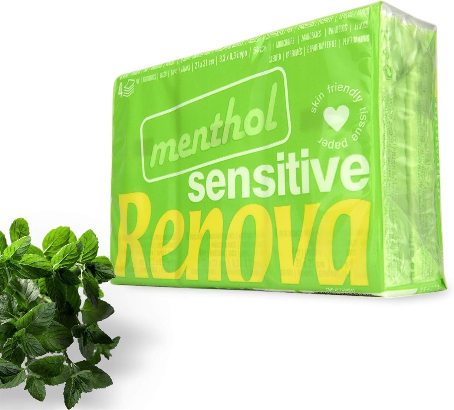 Pocket Tissues Renova SENSITIVE MENTHOL 6 Pack Regular Blanco 1 pieza (Paquete de 6)