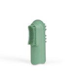 Anillo de dentición para bebés de caucho natural orgánico Goma de masaje Suave sin BPA Promueve el diseño de dinosaurio motor fino (639-V1) Cepillo de dientes de caucho natural para dedos