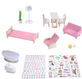 Olivia'S Little World Dreamland Farmhouse Casa de Muñecas Interactiva de Madera para Niños 3 Pisos con 13 Accesorios para Muebles para Muñecas Blanco TD-13632A Casas de Muñecas Naty Shop