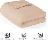 Madison Park Manta de algodón líquido de lujo de alta calidad, suave y cómoda, 100% algodón hilado en anillo para cama, sofá o sofá, color rubor, colchas y edredones para cama matrimonial/queen Naty Shop