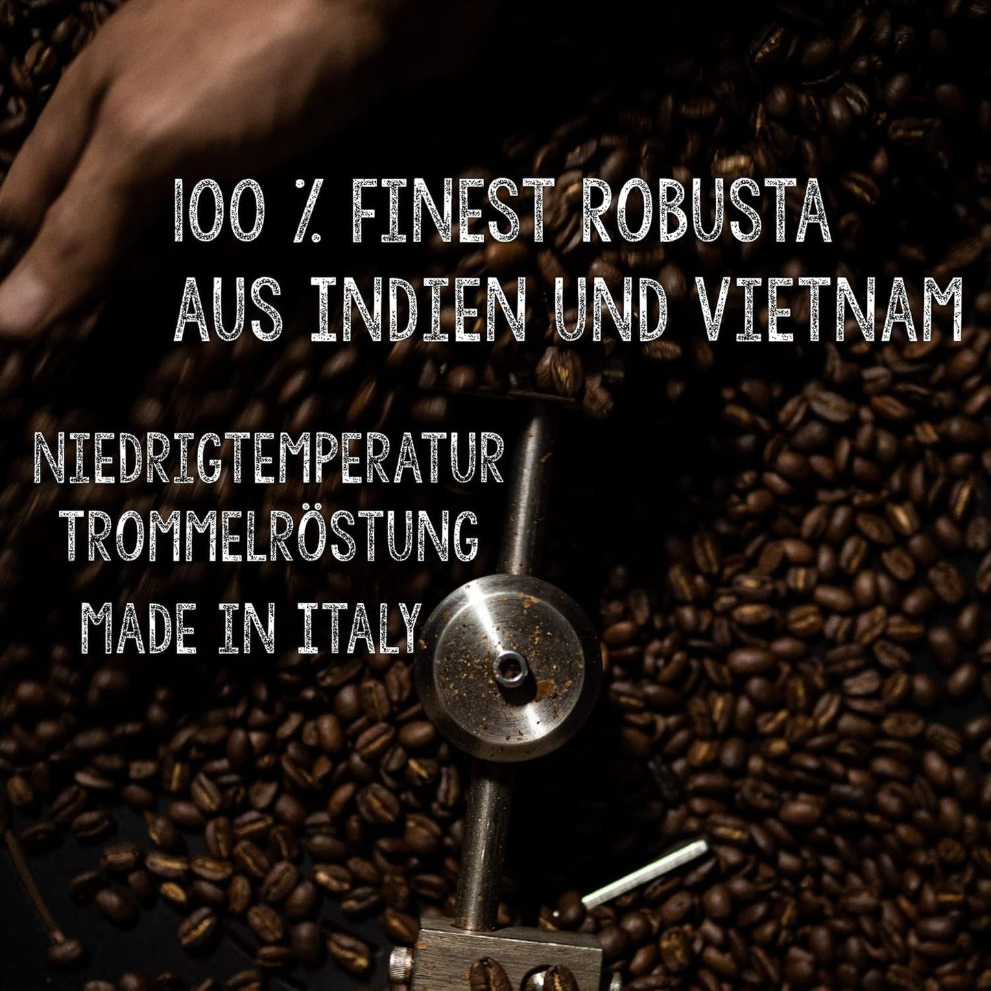 | Cafeteras extra fuertes | Café expreso 100% Robusta | viel Kaffein wenig Säure | 1000 g de café bohnen de ganze | geigeint für Totalmente automático | con garantía Zufriedenheits
