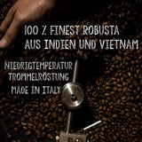 | Cafeteras extra fuertes | Café expreso 100% Robusta | viel Kaffein wenig Säure | 1000 g de café bohnen de ganze | geigeint für Totalmente automático | con garantía Zufriedenheits
