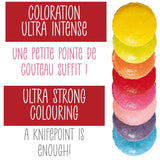Scrapcooking - Juego de 9 colorantes alimentarios en polvo - Azul, Amarillo, Rosa, Púrpura, Naranja, Verde lima, Rojo, Rosa empolvado, Negro - Colorante en polvo comestible para tartas, muffins, macarons - 4270