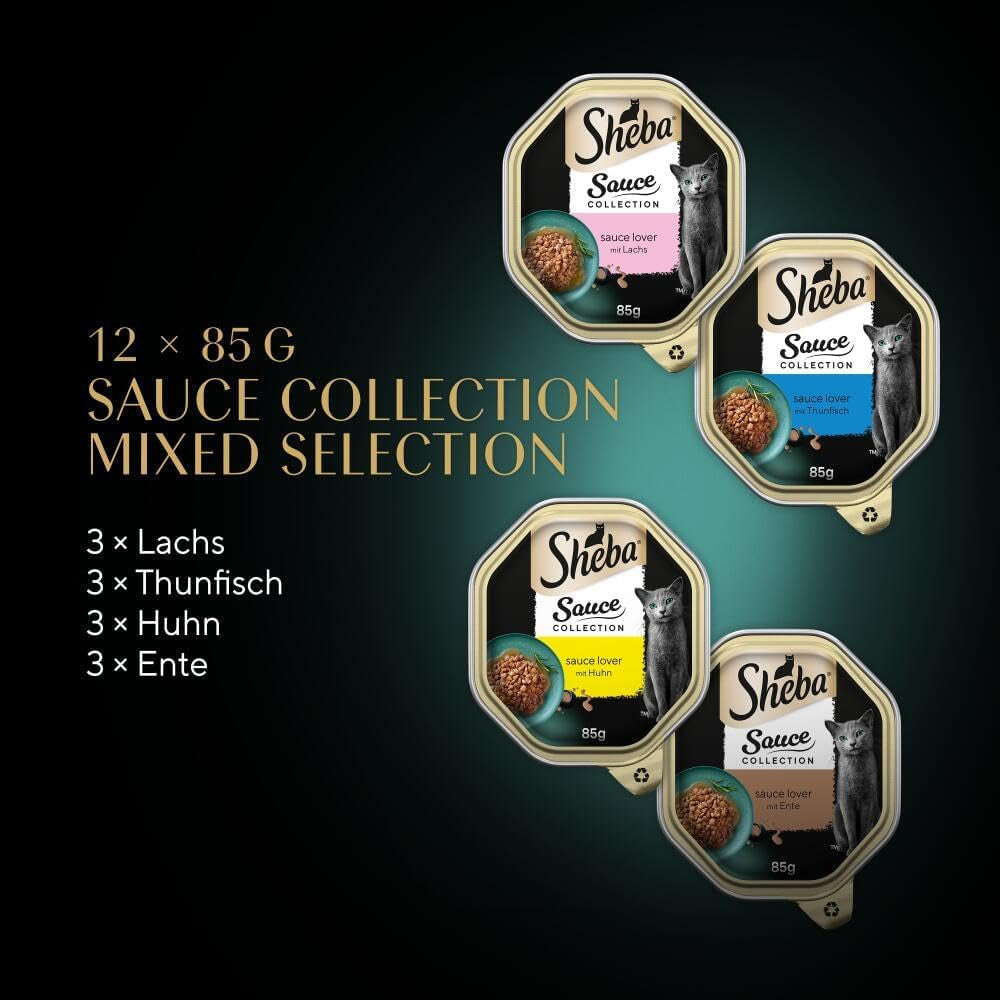 Bandeja recolectora de salsa Sheba Multipack, variedad fina MSC, 4x12x85g