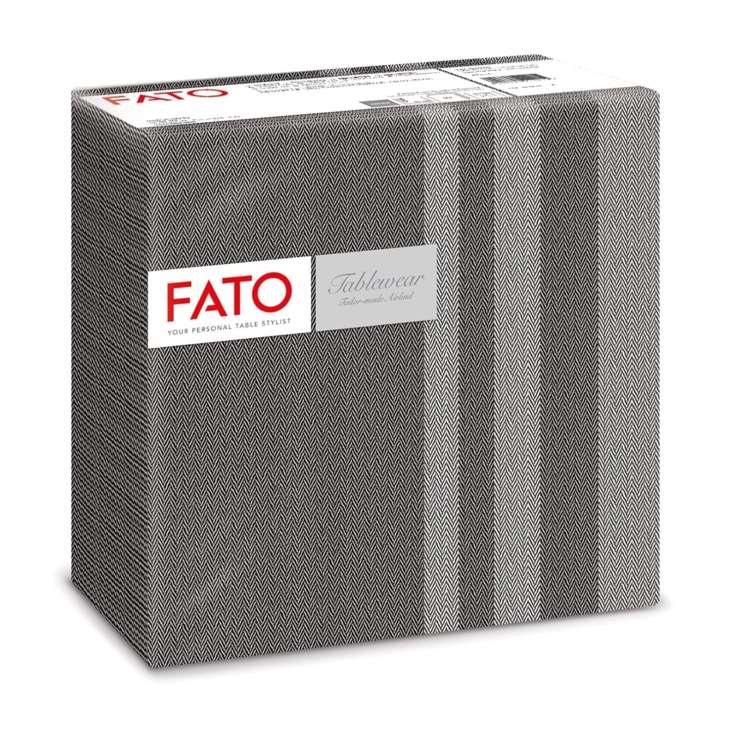 Fato - Servilletas de papel seco, airlaid, efecto textil, paquete de 50 servilletas, 40X40 plegadas en formato 4, Tropicana Decor