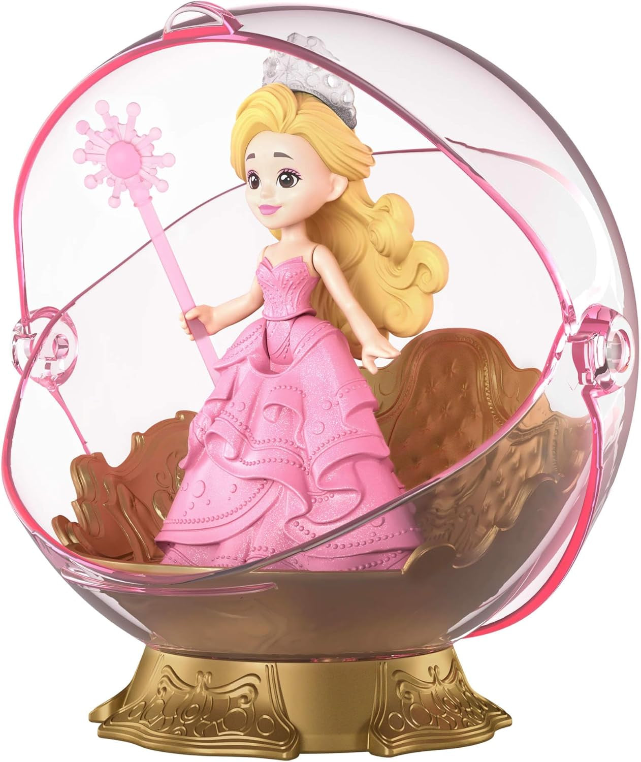 Mattel Universal Pictures Evil Glinda Burbuja flotante, mini muñeca y vehículo Glinda inspirado en la película familiar, JFM25, [Multicolor]