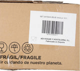 Juego de Vajilla Blanca para 6, 24 Piezas, 6 Platos Llanos, 6 Platos Llanos, 6 Platos de Postre y 6 Tazas, Multicolor, 24 Piezas