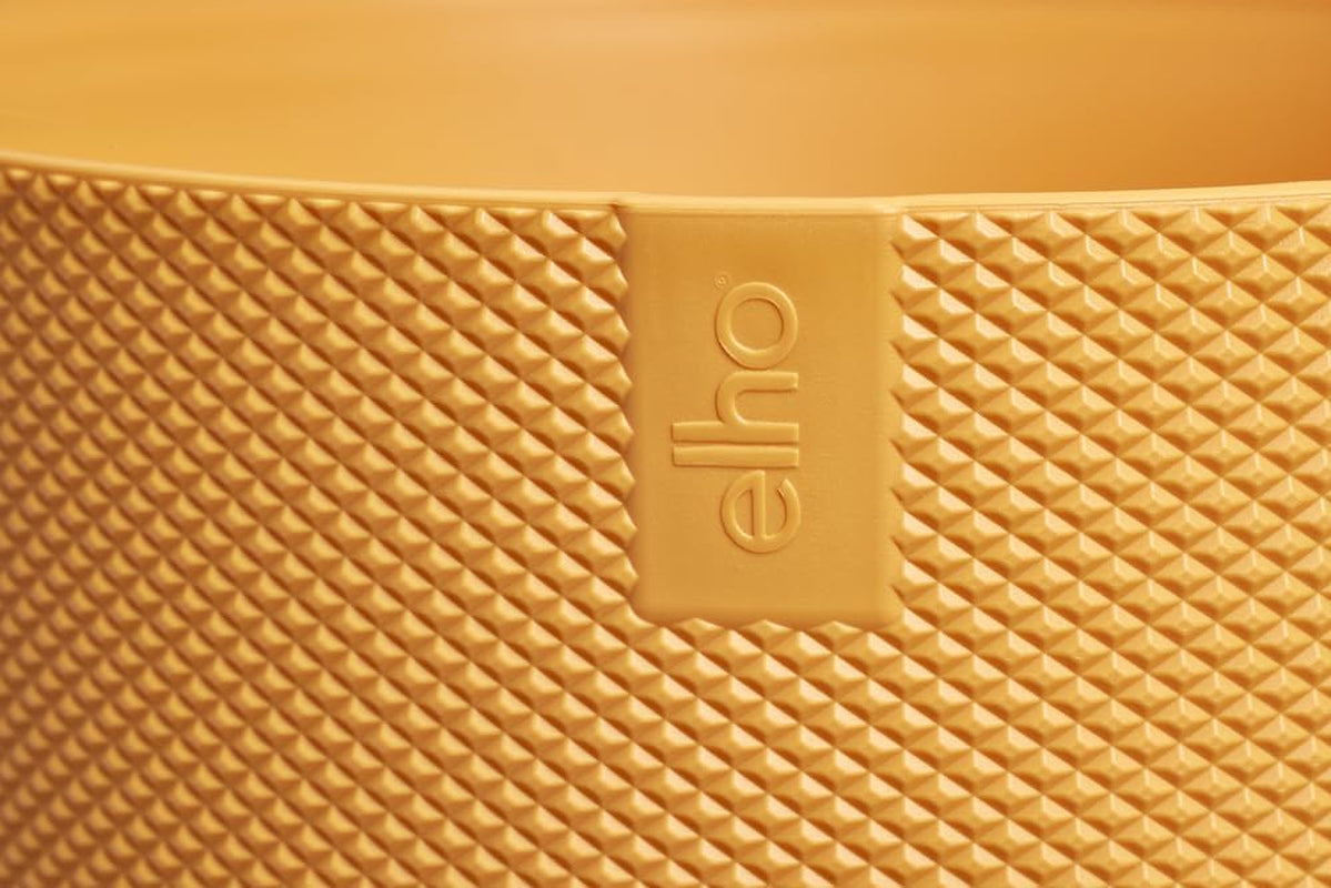 elho Jazz Round Mini 7cm - Macetas de interior - 100% plástico reciclado - Ø 7 x H 6,5 cm - Amarillo/Ámbar