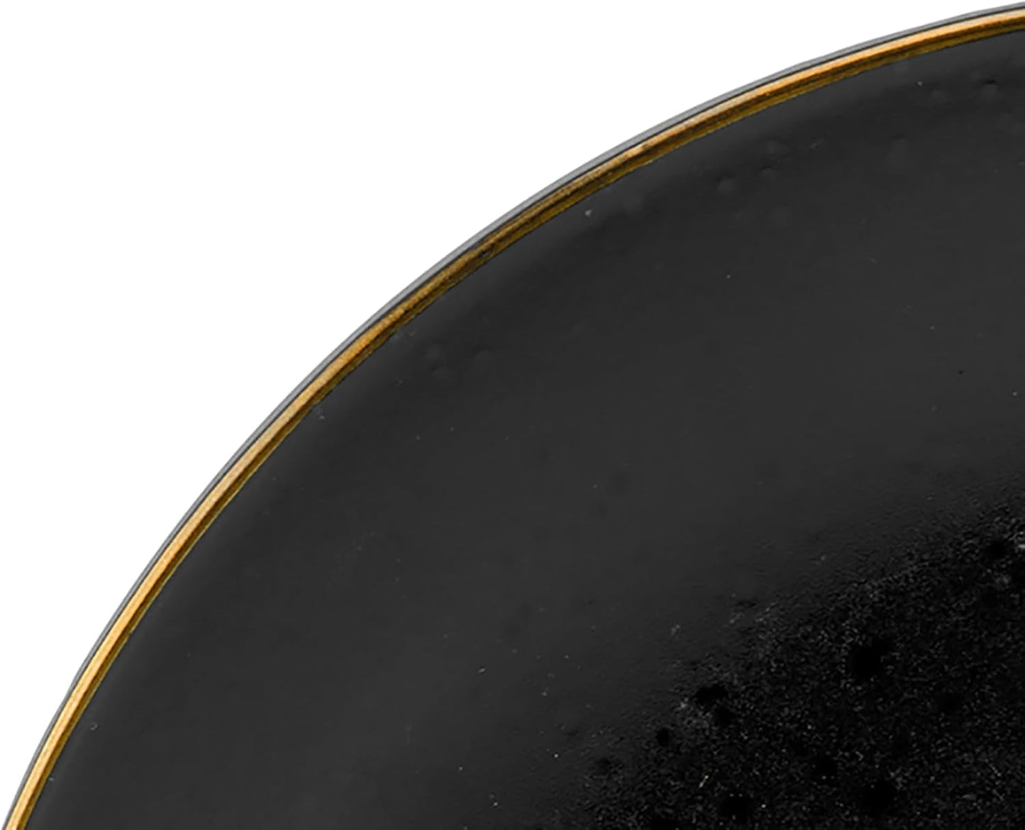 CreaTable, 22699, serie Industrial Gold BLACK, juego de vajilla de 16 piezas para 4, servicio combinado de porcelana, apto para lavavajillas y microondas, fabricación de calidad