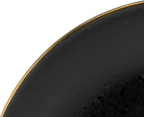 CreaTable, 22699, serie Industrial Gold BLACK, juego de vajilla de 16 piezas para 4, servicio combinado de porcelana, apto para lavavajillas y microondas, fabricación de calidad