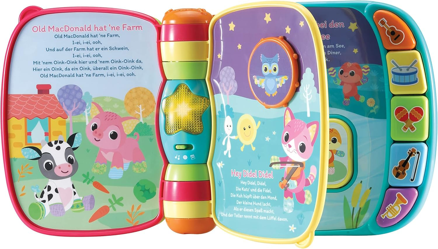VTech Baby Adventure Play Table - Mesa de juego colorida para bebés con 6 campos de juego y elementos interactivos & Baby My First Song Book Libro colorido de 6 páginas y elementos móviles para jugar Bebe Toys Naty Shop