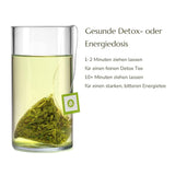 Anna'S Teapot Sencha Bolsitas de té verde orgánico - Té verde japonés orgánico 20 bolsitas piramidales en una bolsa resellable