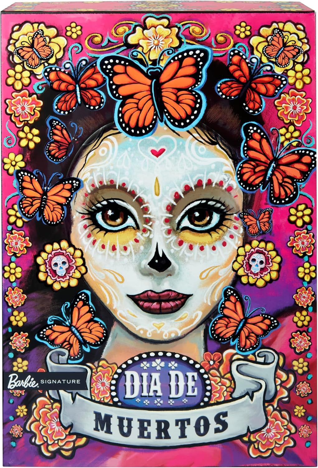 Muñeca Barbie del Día de los Muertos - Edición limitada con vestimenta tradicional y joyería, incluye soporte y certificado de coleccionista, para coleccionistas y fanáticos de 6 años en adelante, HJX14