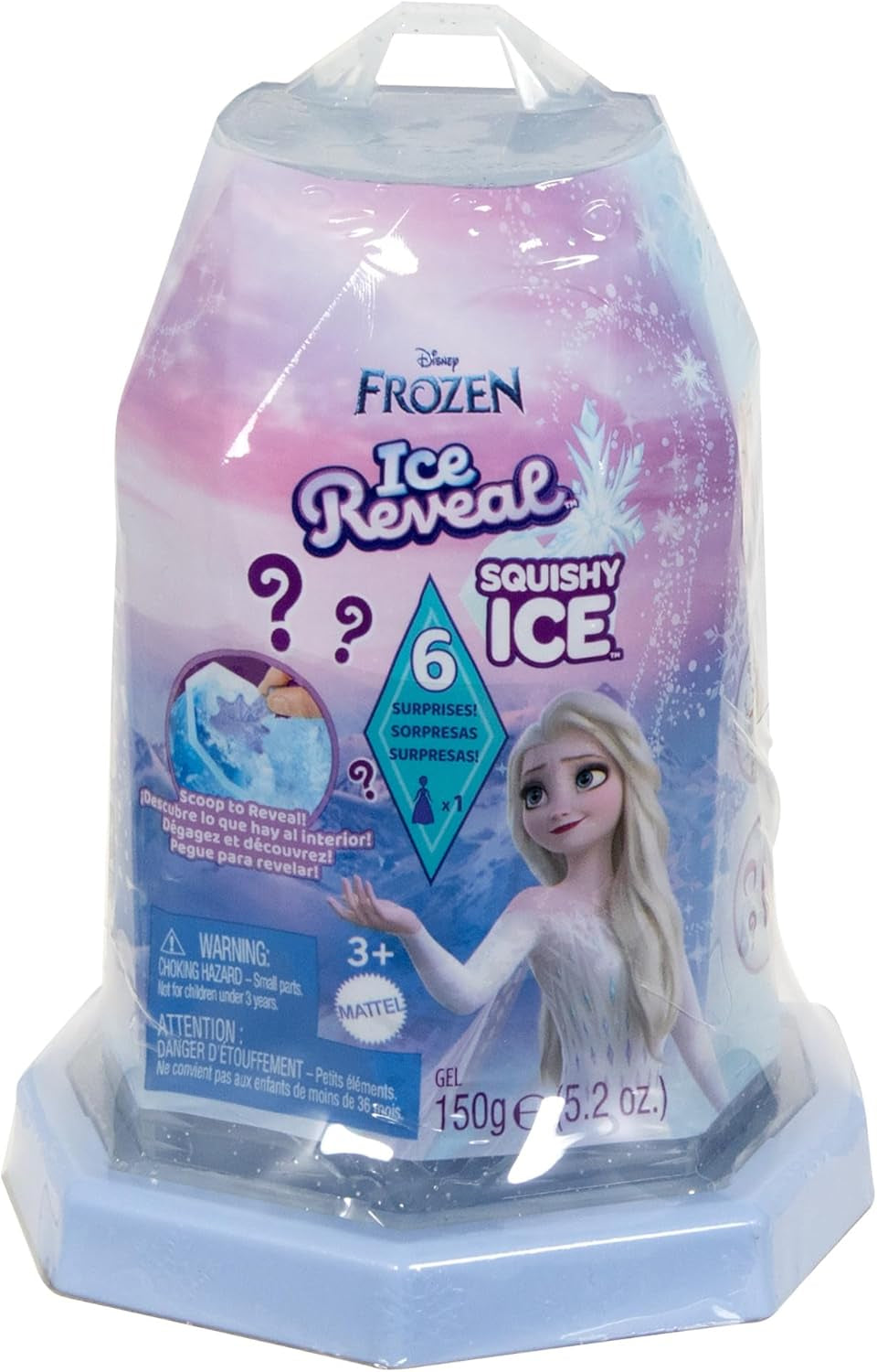 Mattel Disney Frozen Ice Reveal Muñeca pequeña con gel de hielo esponjoso y 6 sorpresas, incluye figura de amiga y accesorios (las muñecas pueden variar) HRN77