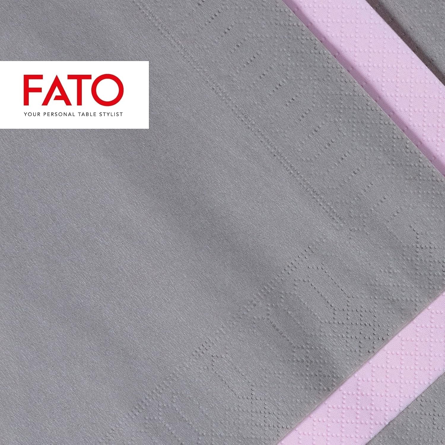 - Servilletas de papel desechables, Ideales para aperitivos y cócteles, Paquete de 100 servilletas, Tamaño 24X24, Plegado 4 veces, 2 capas, Color Gris, Papel 100% pura celulosa, Certificado Fsc