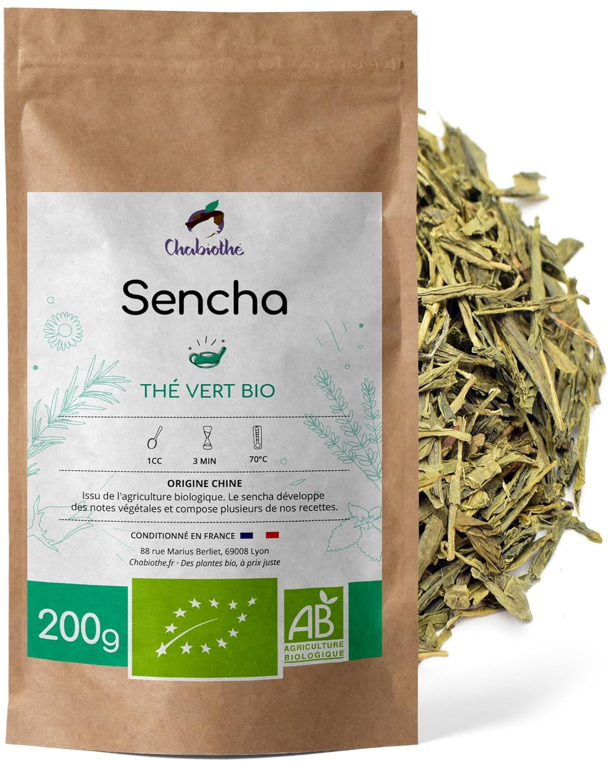 Té verde Sencha BIO 200G - - Té verde natural