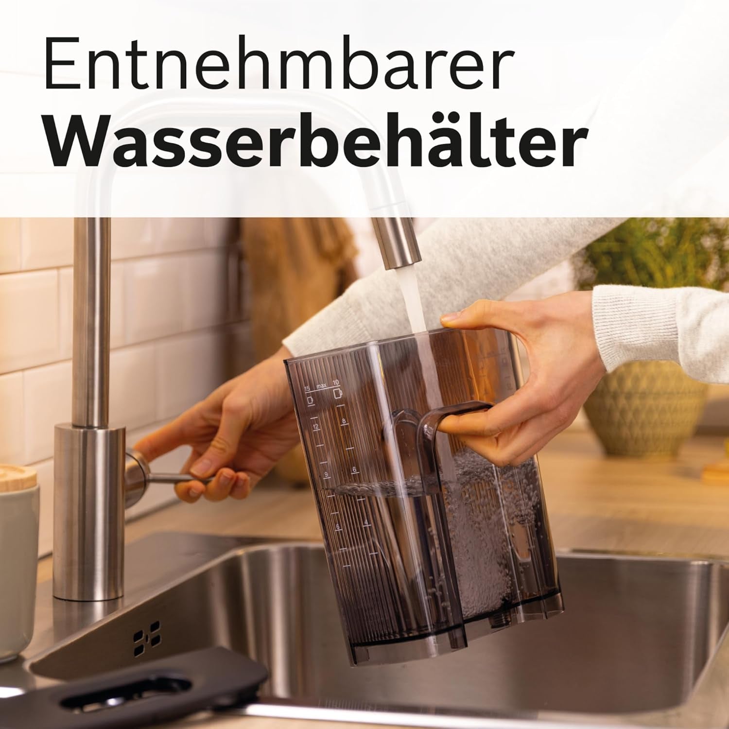 Bosch MyMoment TKA2M113 Cafetera espresso con filtro, jarra de cristal de 1,25 l, 10-15 tazas, función de mantenimiento del calor durante 40 minutos, sistema antigoteo, soporte de filtro giratorio, depósito de agua desmontable, 1200 W, negro mate