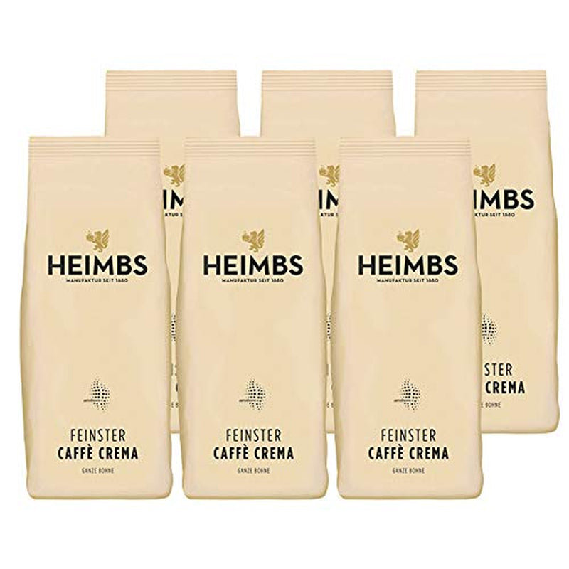 Finest Caffè Crema, granos enteros 500 g, paquete de 6