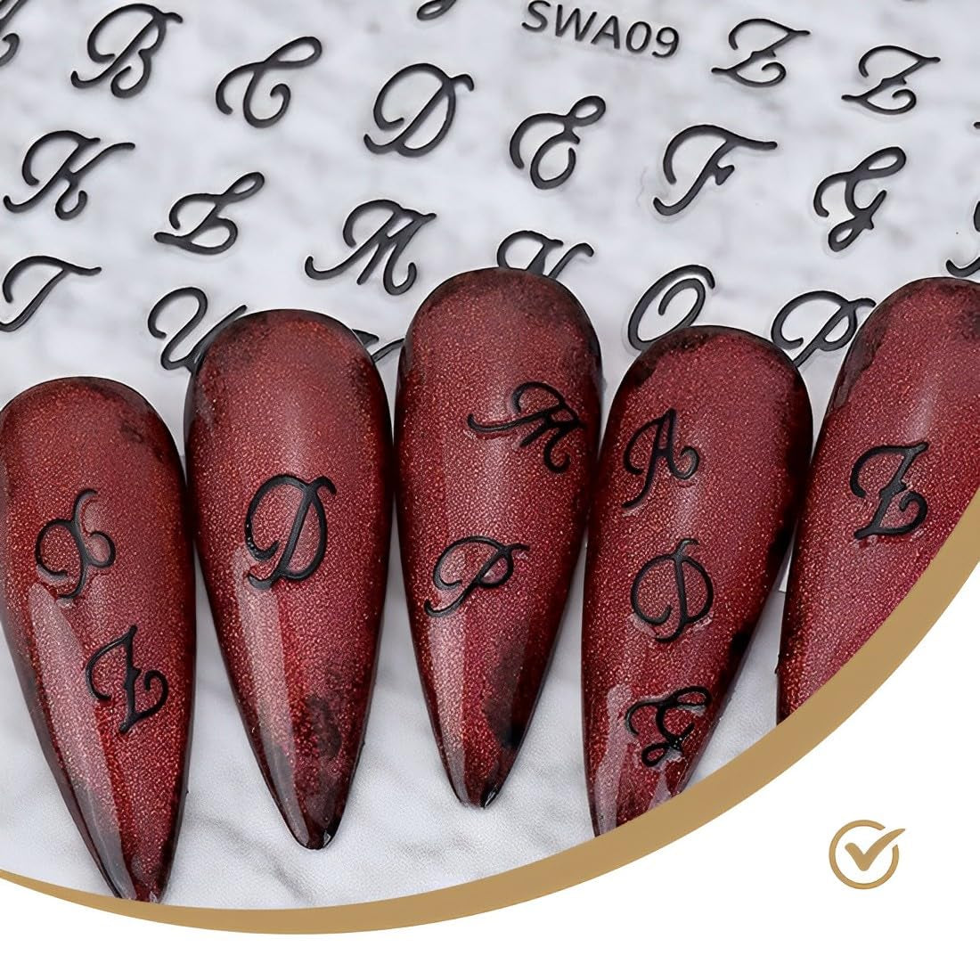 7 Blätter 3D Alfabetos Nagelsticker Nagelfolie Selbstklebend Buchstaben Aufkleber Nägel Zubehör Nagelaufkleber Klebebuchstaben Aufkleber Selbst Gestalten Letras Nail Art Pegatinas