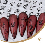 7 Blätter 3D Alfabetos Nagelsticker Nagelfolie Selbstklebend Buchstaben Aufkleber Nägel Zubehör Nagelaufkleber Klebebuchstaben Aufkleber Selbst Gestalten Letras Nail Art Pegatinas