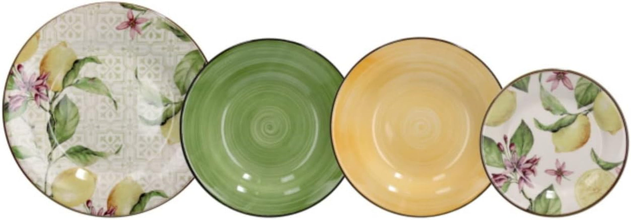 Vajilla Zagara para 6 personas, 18 piezas, cerámica, multicolor
