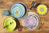 Excelsa ETNO Chic vajilla de porcelana, multicolor, 21 piezas