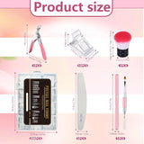 Juego de 288 formas de uñas duales, juego de decoración de uñas de doble forma, 12 formas de extensión de uñas, formas de uñas de gel, adecuado para principiantes y manicuristas