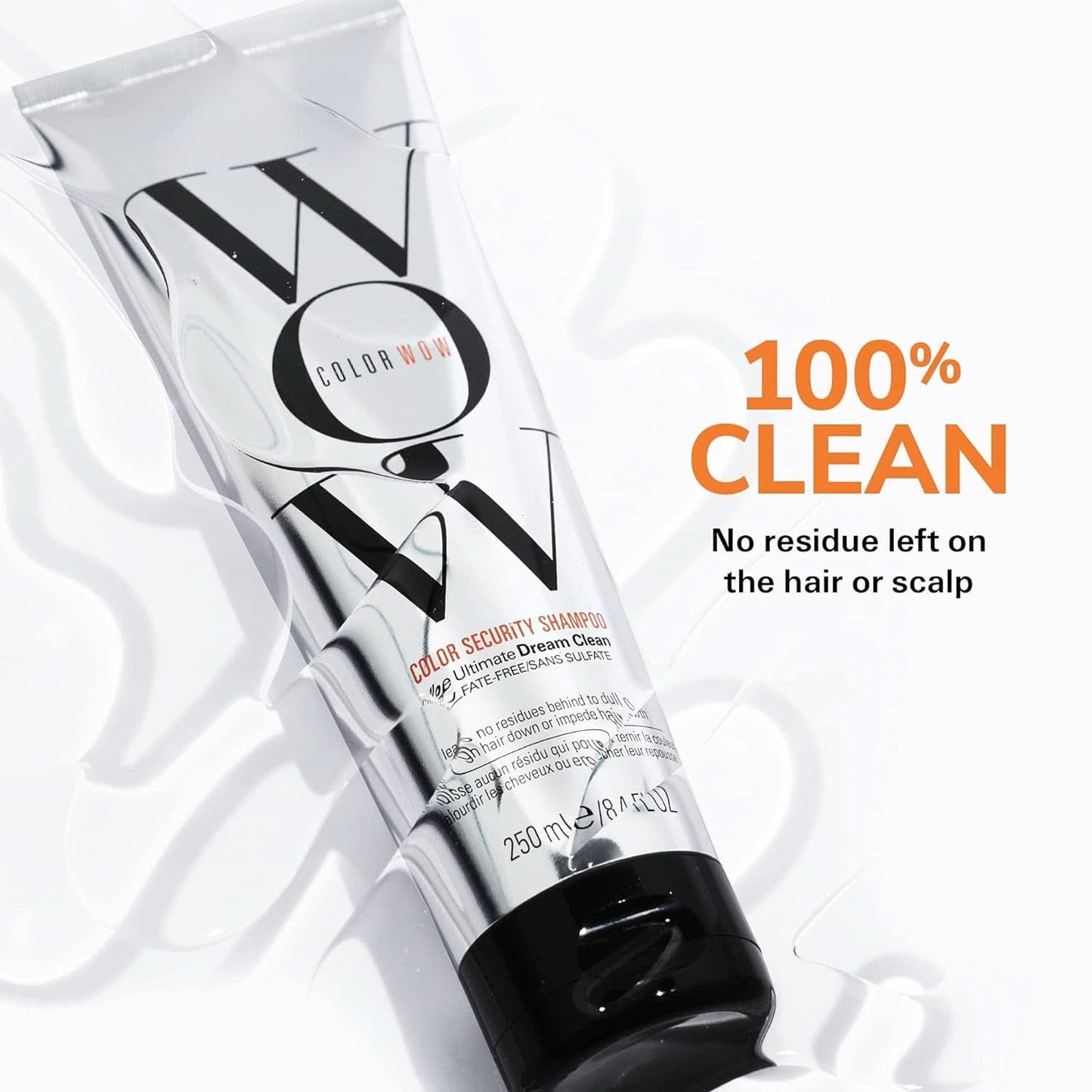 Wow Color Shampoo, champú para el cuidado del color sin siliconas y sin sulfatos para cabellos teñidos, 250 ml Ducha y baño Naty Shop