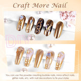 Chrome Nagel Pulver Spiegel Effekt Metallic Staub Holographische Glitter Glasierte Maniküre Dekoration Reflektierendes Pigment para DIY Gel Polish Nail Art, Harz Handwerk, Geschenke Für Gold