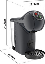 NESCAFÉ Dolce Gusto Genio S Plus de Krups, cafetera de cápsulas compacta, capacidad 0,8 litros, 1500 vatios, aviso automático de descalcificación, gris espacial, KP340B
