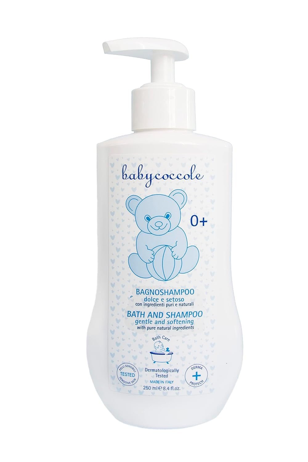 Babycoccole champú de baño para bebés y niños, con extractos de flor de loto e ingredientes naturales, para pieles sensibles, 250 ml Infantil - Baño y Cuidado Naty Shop