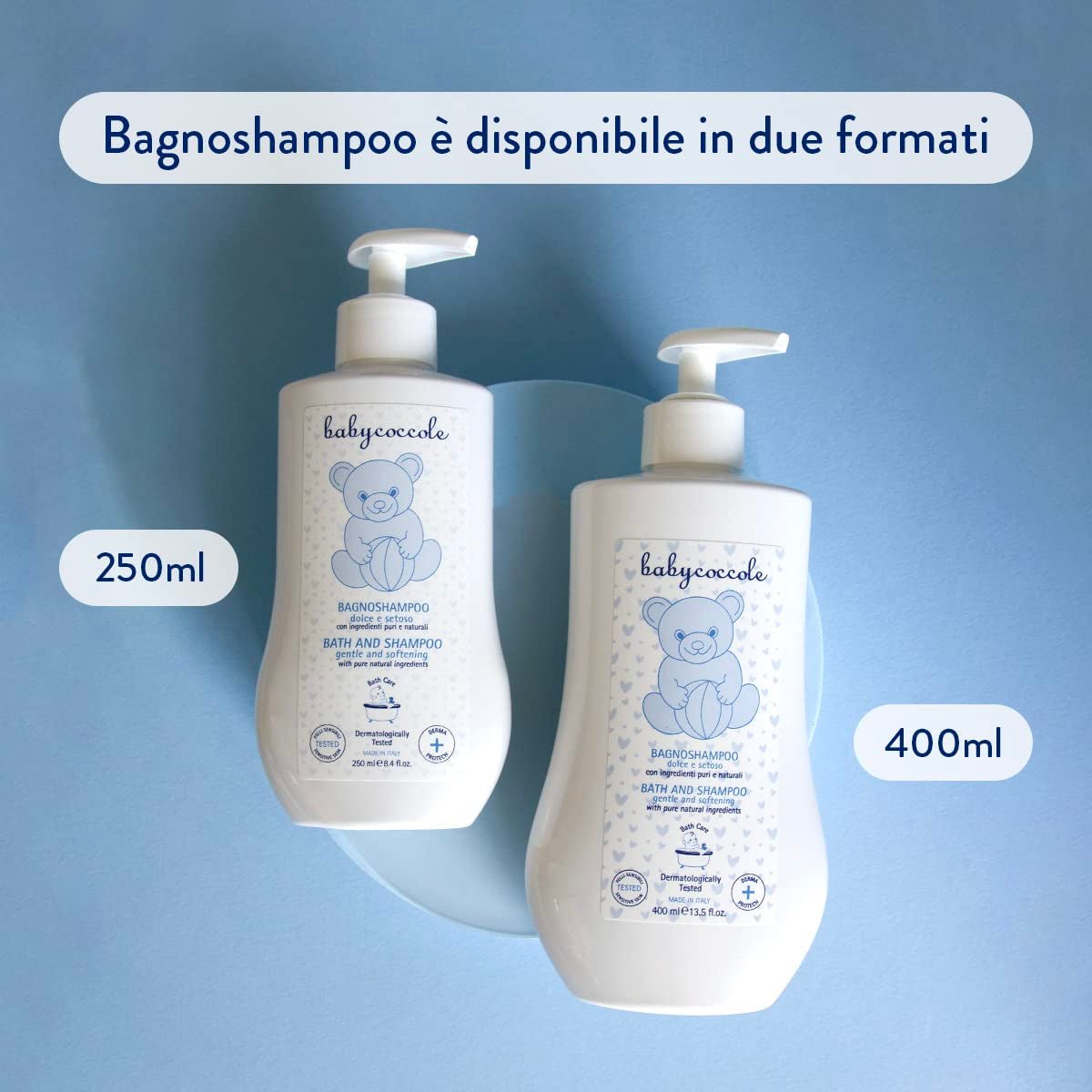 Babycoccole champú de baño para bebés y niños, con extractos de flor de loto e ingredientes naturales, para pieles sensibles, 250 ml Infantil - Baño y Cuidado Naty Shop