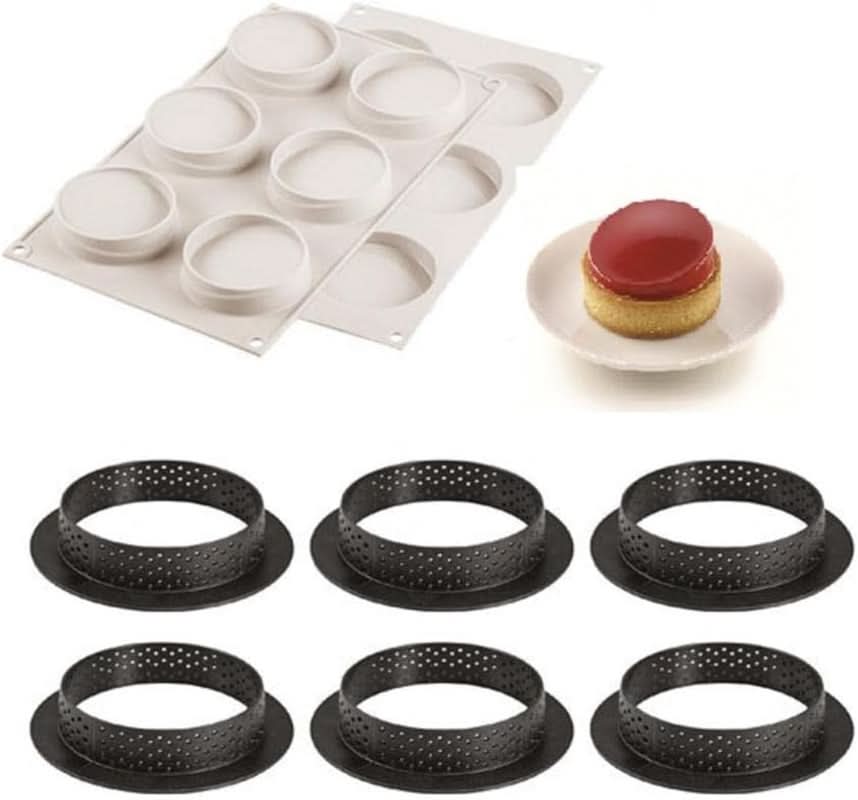 Molde de horneado Silikomart para mini tartas, Glam, 6 piezas Cocina Naty Shop