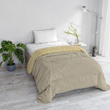 Manta básica de invierno, lisa y forrada, verde oscuro/crema, 200X245Cm Naty Shop Edredones y edredones Taupe/crema 160X245Cm