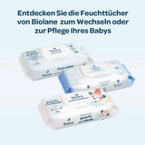 BIOLANE - Baby-Feuchttücher Mit 99,9% Wasser - Agua pura - Packung Mit 12 X 48 (576 Feuchttücher) - Für Empfindliche Haut - Ab Der Geburt - Duftfrei - Wechseln Und Reinigungspflege Naty Shop