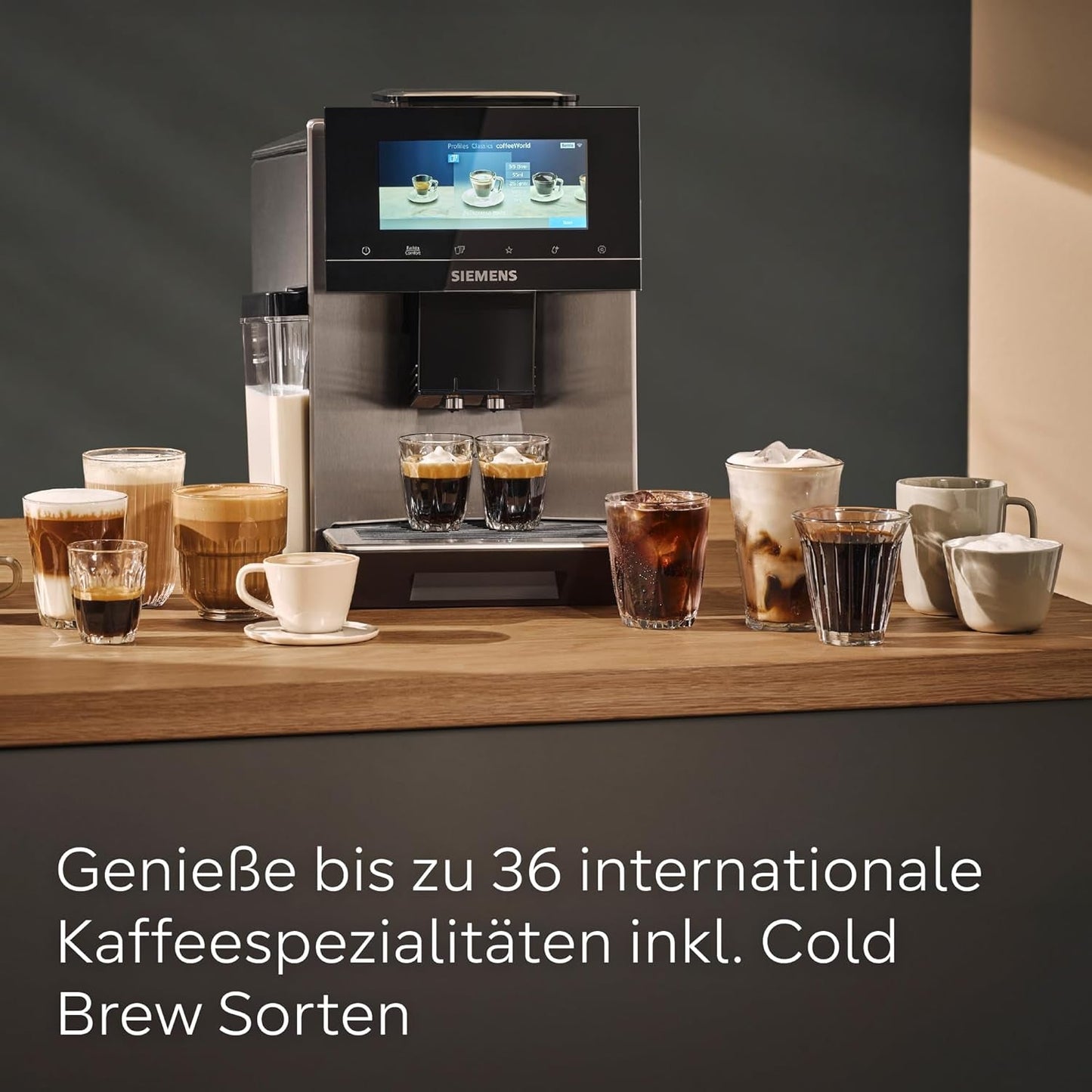 Siemens EQ900 TQ903D03 Cafetera Espresso Automática, Control App, Pantalla Táctil Intuitiva, Modo Barista, AromaBoost, Reducción de Ruido, Molinillo Premium, Limpieza Automática a Vapor, 1500 W, Acero Inoxidable
