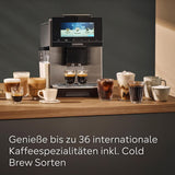Siemens EQ900 TQ903D03 Cafetera Espresso Automática, Control App, Pantalla Táctil Intuitiva, Modo Barista, AromaBoost, Reducción de Ruido, Molinillo Premium, Limpieza Automática a Vapor, 1500 W, Acero Inoxidable