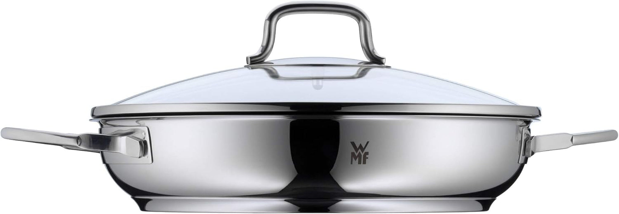 Cacerola inducción WMF Devil 26 cm con tapa de cristal, acero inoxidable con revestimiento Cromargan, revestimiento cerámico, apta para horno Ollas y sartenes Naty Shop