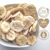 Plátanos liofilizados | Paquete 120g Plátanos secos sin azúcar | Plátano liofilizado | Plátanos con frutos secos | Plátanos frescos liofilizados | Plátano en rodajas liofilizado Naty Shop productos deshidratados