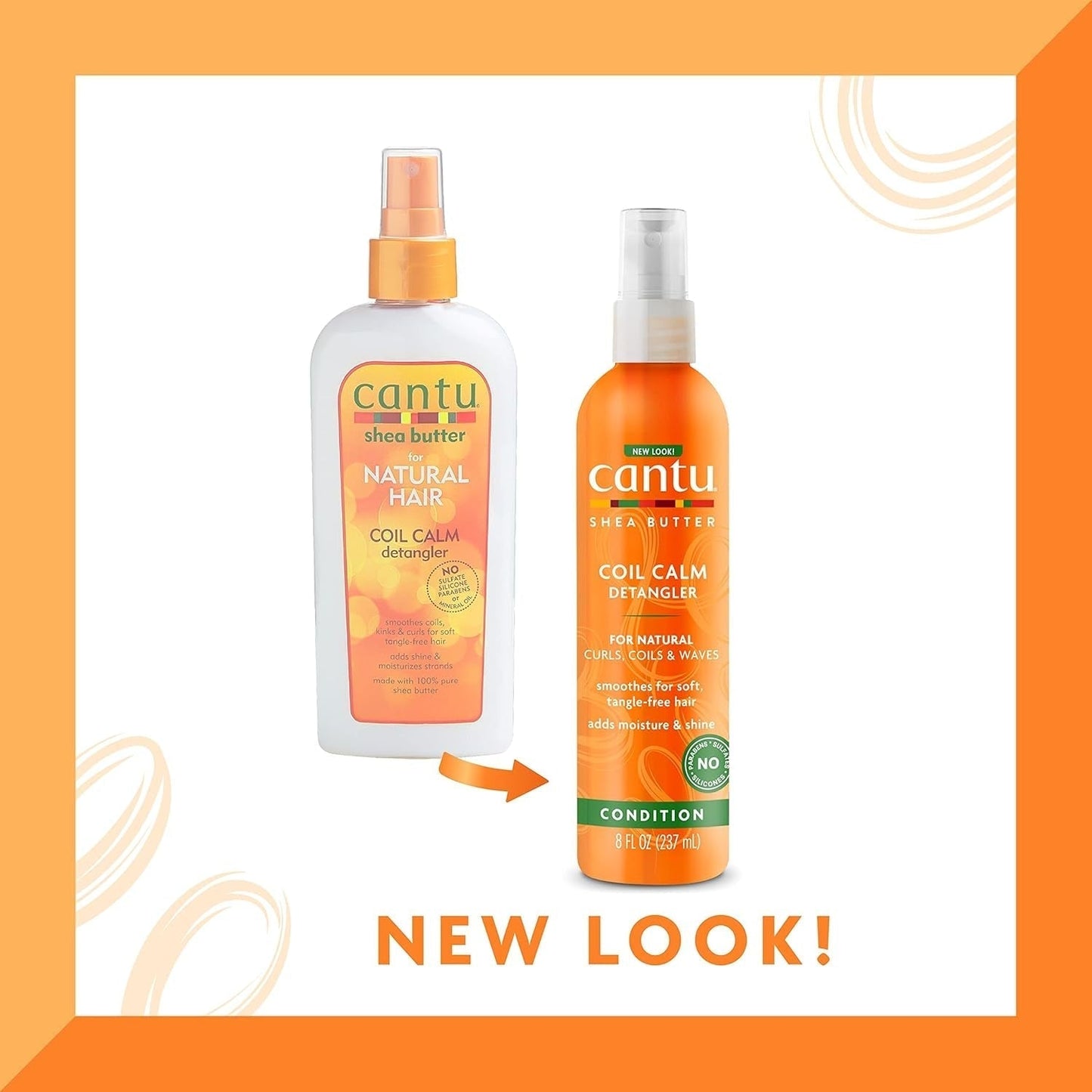 Cantu Coil Calm Spray Desenredante, Karité, Cabello Rizado, 237ml Productos Desenredantes Naty Shop
