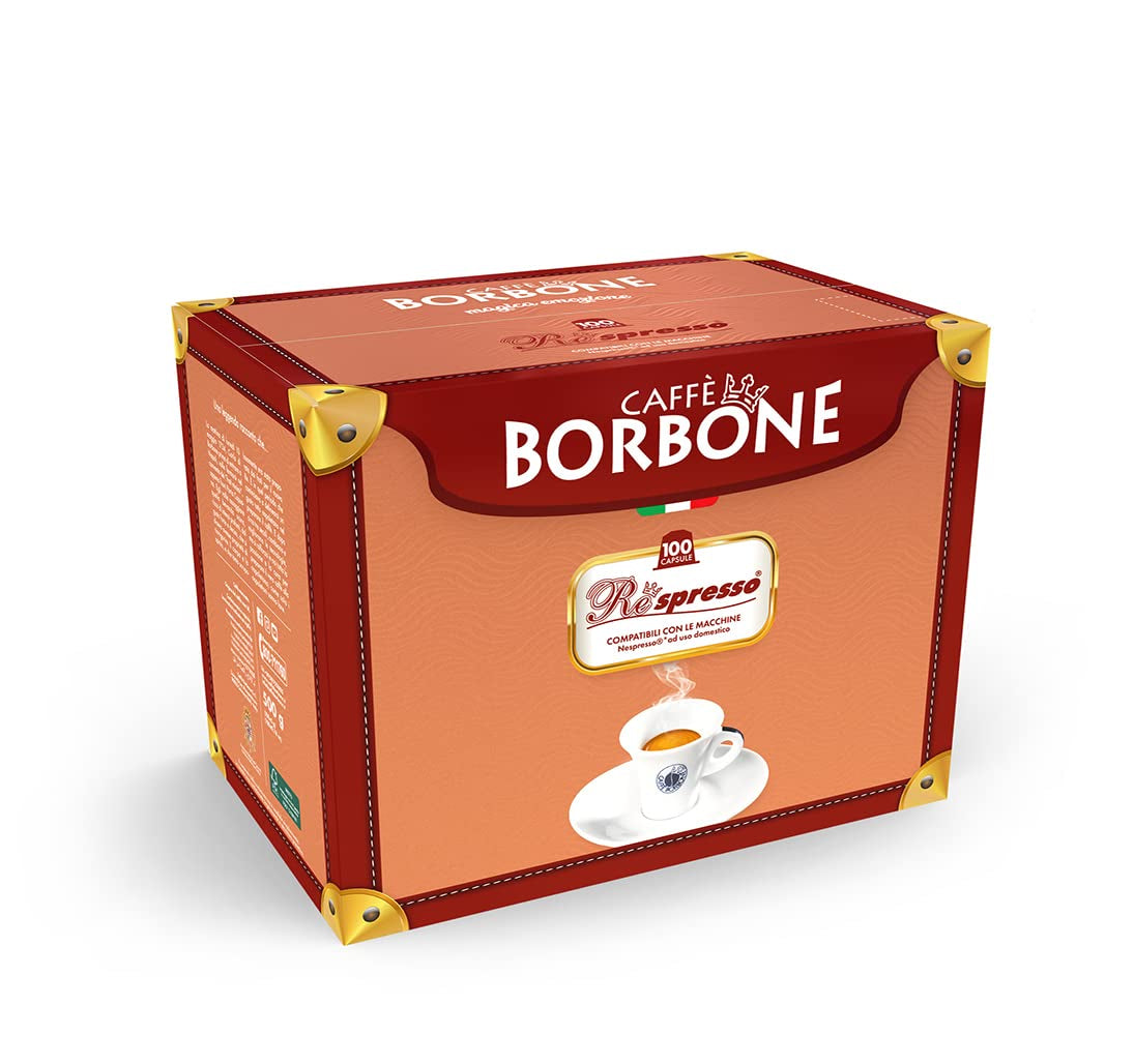 Caffè Borbone Respresso, Blue Kaffeemischung - 100 Cápsulas - Compatible con Nespresso®* Haushalts-Espressomaschinen