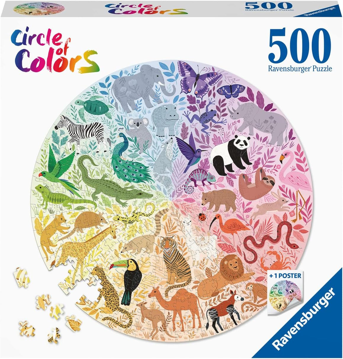 Ravensburger Puzzle 17172 Círculo de colores - Animales 500 piezas Puzzle Naty Shop Título predeterminado