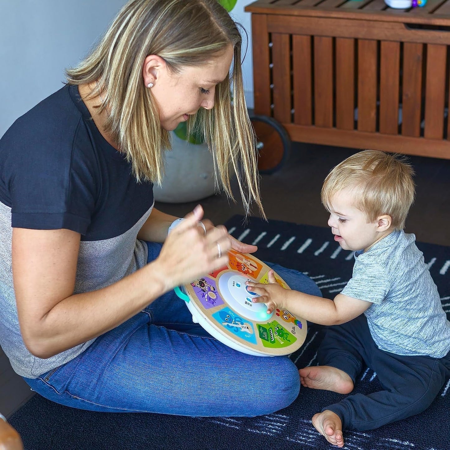 Baby Einstein, Hape, Cal's Smart Sounds Symphony Magic Touch Juguete de actividades electrónico de madera en 3 idiomas (inglés, francés y español), 3 modos, a partir de 6 meses Juguetes para bebés Naty Shop