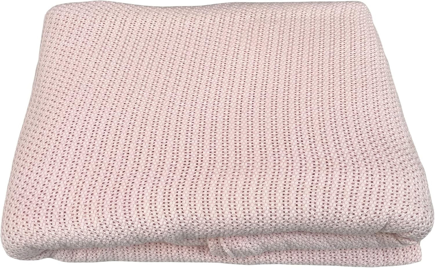 Family Bedding Manta Celular Rosa para Cama Doble, Algodón, Colcha Grande, Reversible, Ligera, Térmica, Suave, Manta Celular Tradicional, 230 X 230 cm Edredones y Edredones Naty Shop