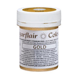 Colorante alimentario Sugarflair Chocolate Gold - Manteca de cacao orgánica coloreada, colorante de chocolate para colorear chocolate, bombones - 35 g