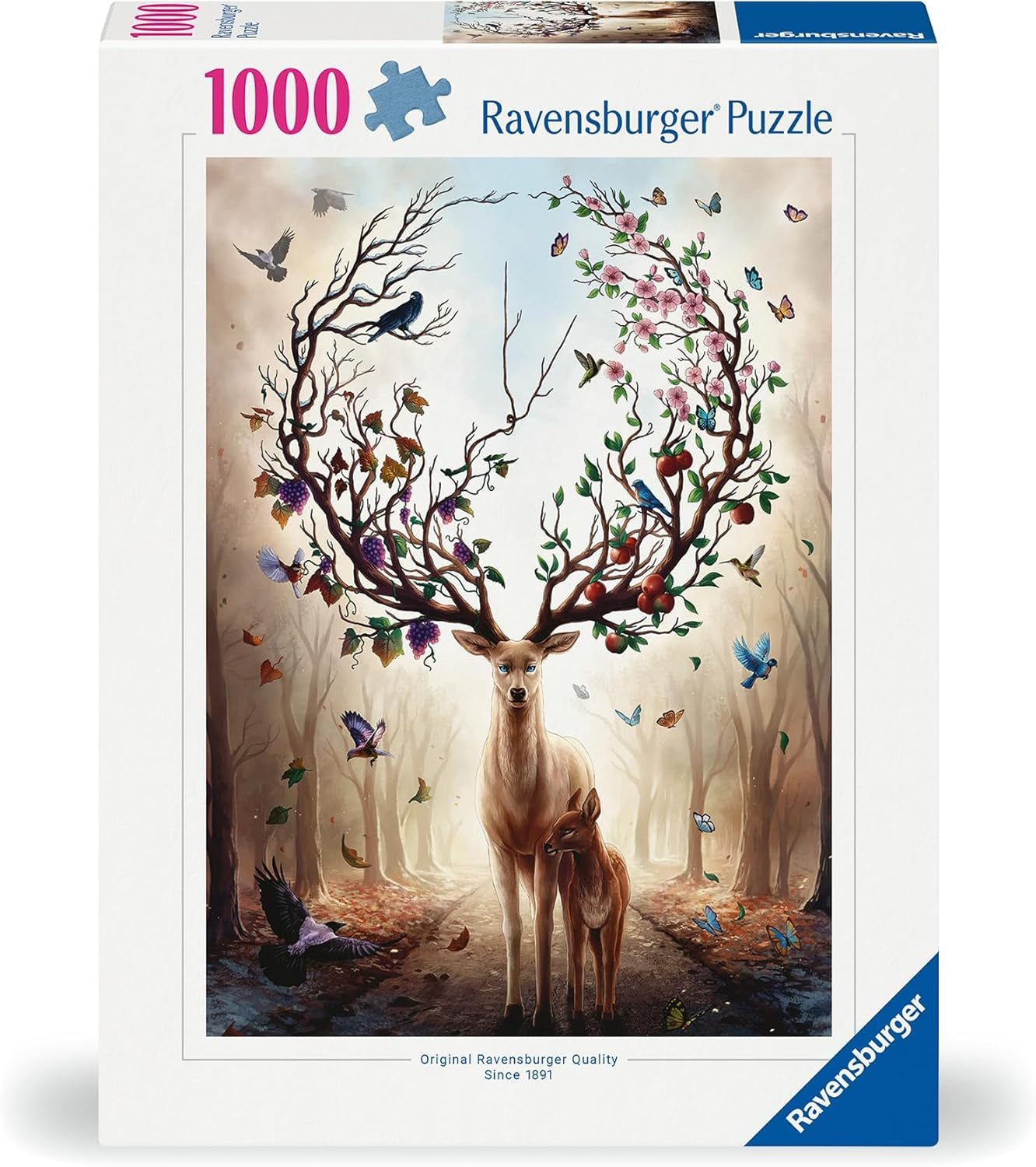 Ravensburger Puzzle 12000459 - El Ciervo Mágico - Puzzle de 1000 piezas para adultos y niños a partir de 14 años, rompecabezas de ciervos Puzzle Naty Shop