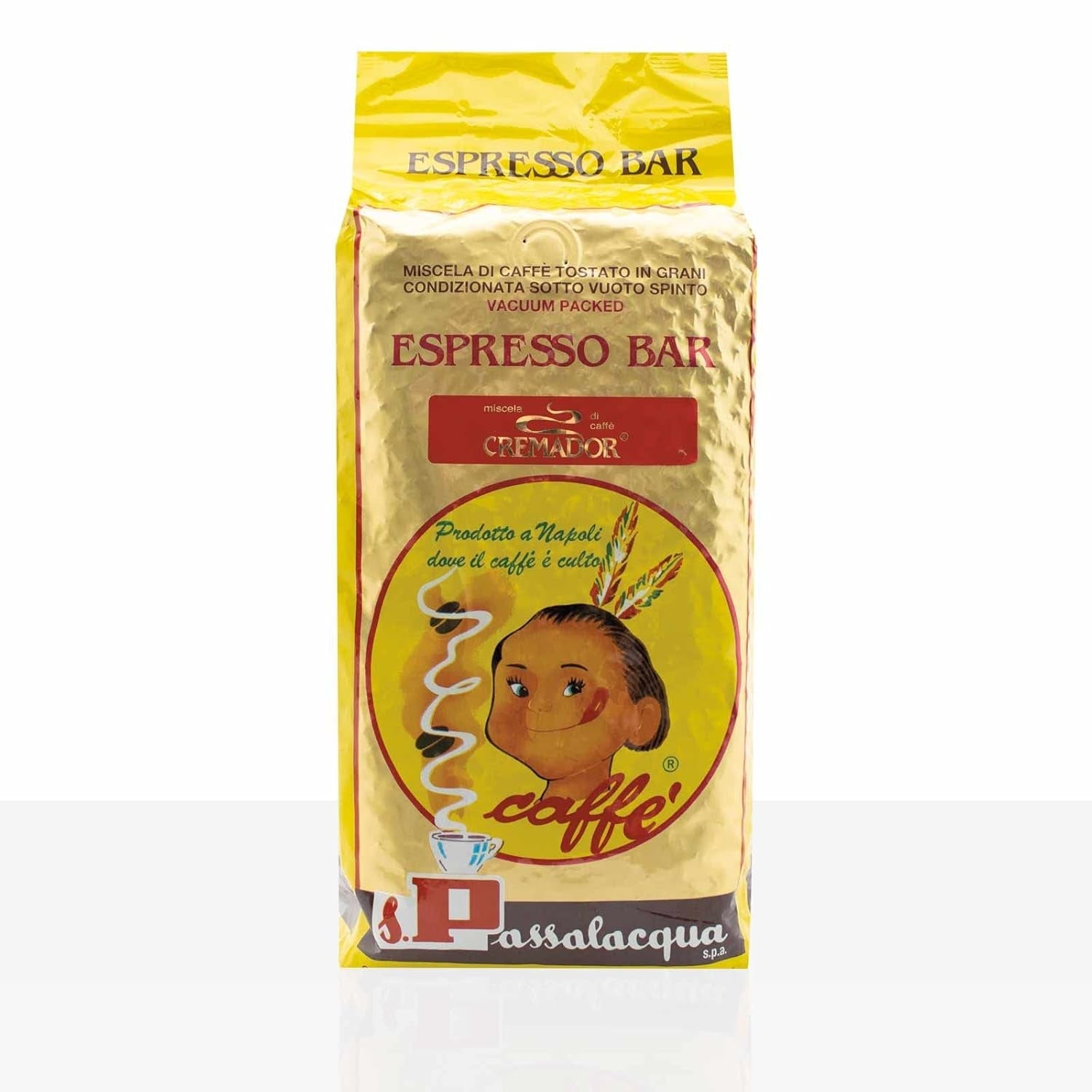 *WOW* Café en grano Passalacqua Cremador, 6 paquetes de 1000g cada uno, Café 6kg