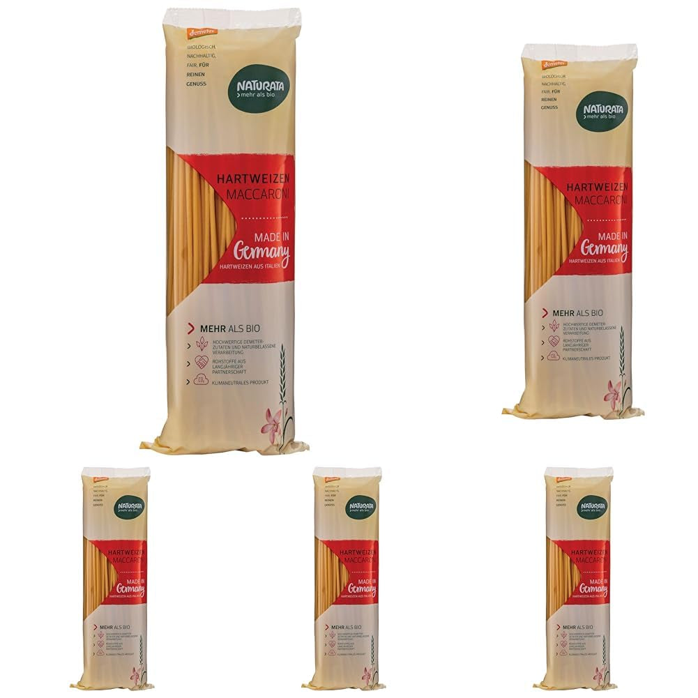 Macarrones largos de trigo duro 500 g - Demeter -