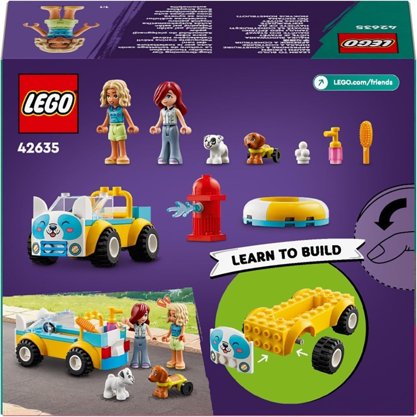 LEGO Friends Salón de peluquería canina móvil, juego de simulación de vehículos animales, juguete para niños con 2 figuras y 2 perros para niñas y niños a partir de 4 años, set de peluquería canina 42635 Juegos de construcción Beuche den LEGO-Store